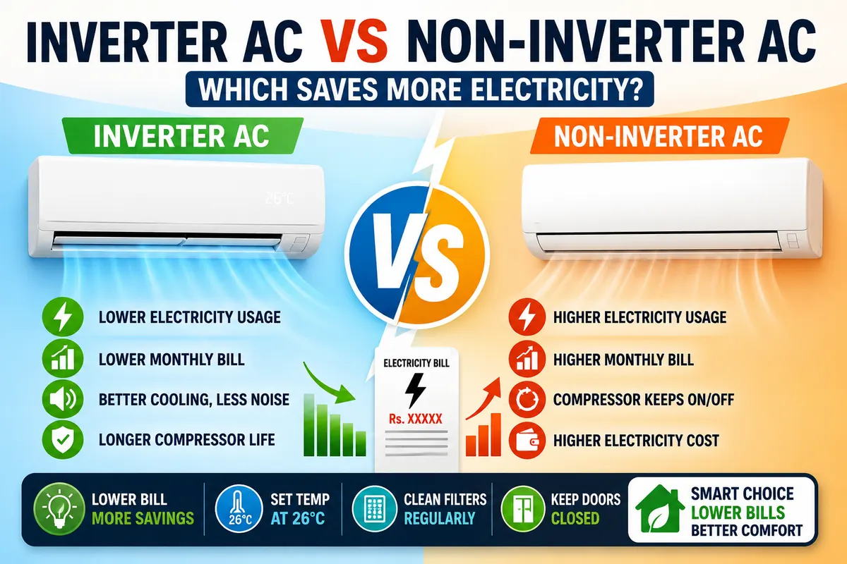 Inverter AC vs Non-Inverter AC: Which Saves More Electricity?